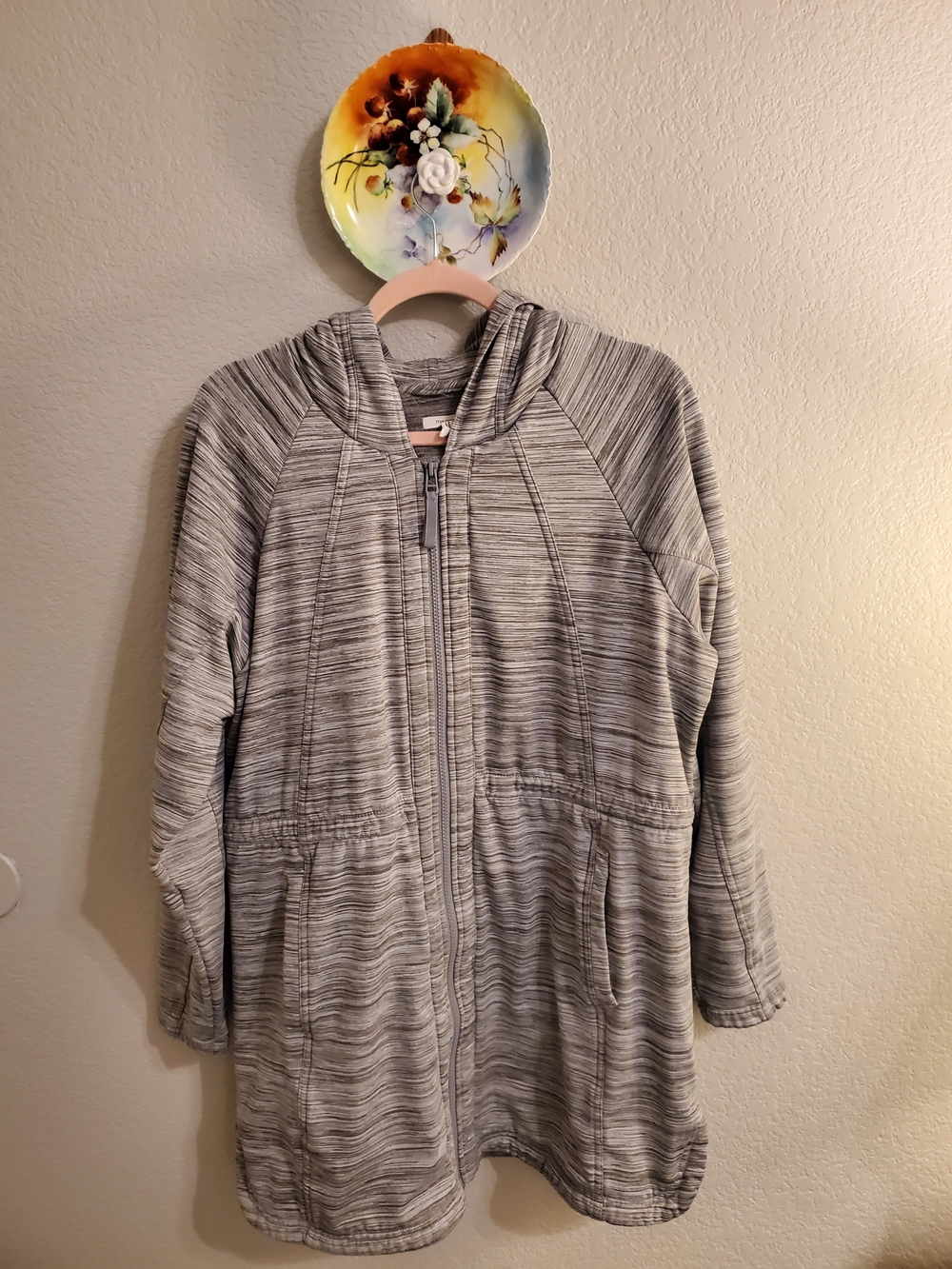 Maurices Gray Hooded Zip Cardigan